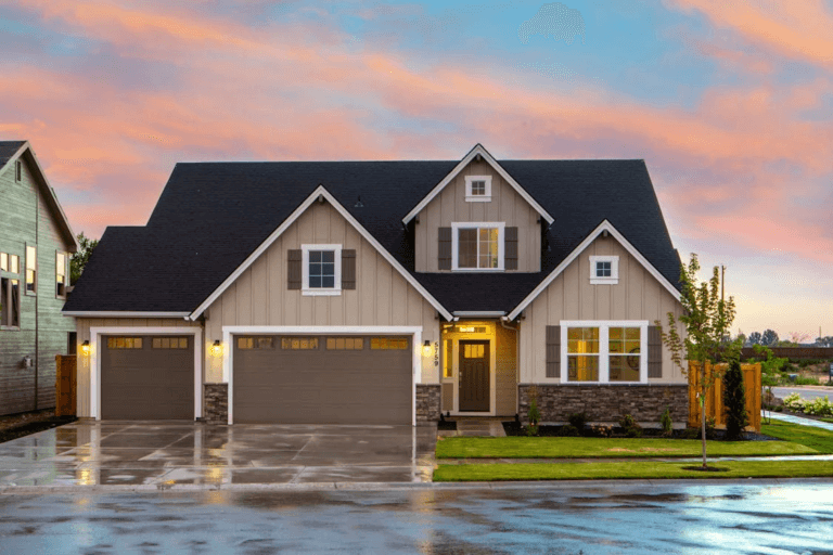 A peaceful suburban home with a well-insulated roof