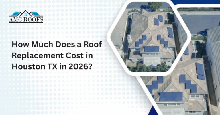 AMC Roofs team replacing a residential roof in Katy Texas Houston area 2026